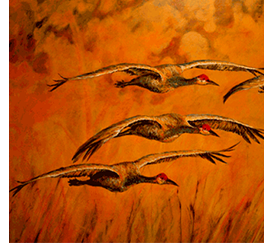 herons painting